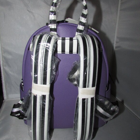 Loungefly Beetlejuice Love Purple Mini Backpack New With Tags - Picture 5 of 6
